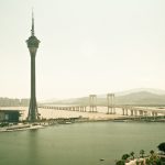 珠海橫琴澳門現代城市天際線