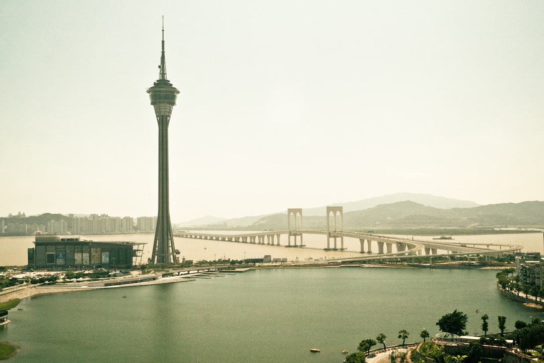 珠海橫琴澳門現代城市天際線