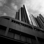 香港住宅大廈高密度建築外觀