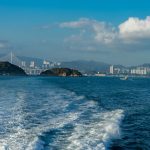香港海岸住宅建築海景